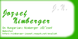 jozsef nimberger business card